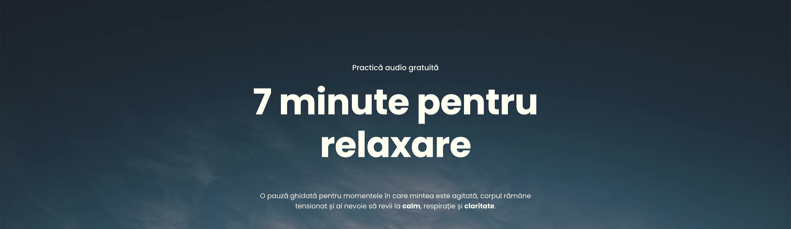 7 minute pentru relaxare wide